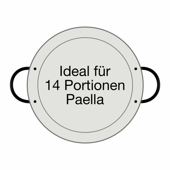 Paella-Pfanne Stahl poliert Ø 50 cm