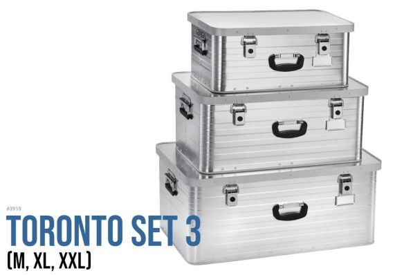 Aluminiumboxen Toronto Set 3 (47 l, 80 l & 130 l)