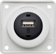 Integro USB-Ladesteckdose weiß glänzend