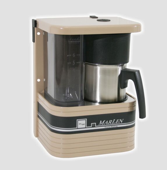 Kirk Electronic 24V Kaffeemaschine 6 Tassen, Braunbeige